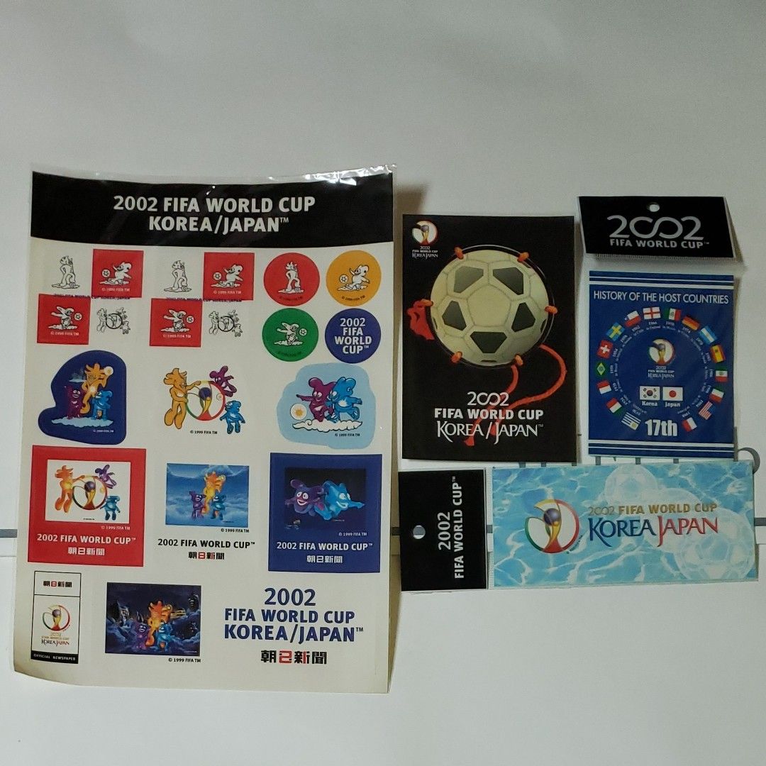2002 日韓ワールドカップ ステッカーポストカード4点セット