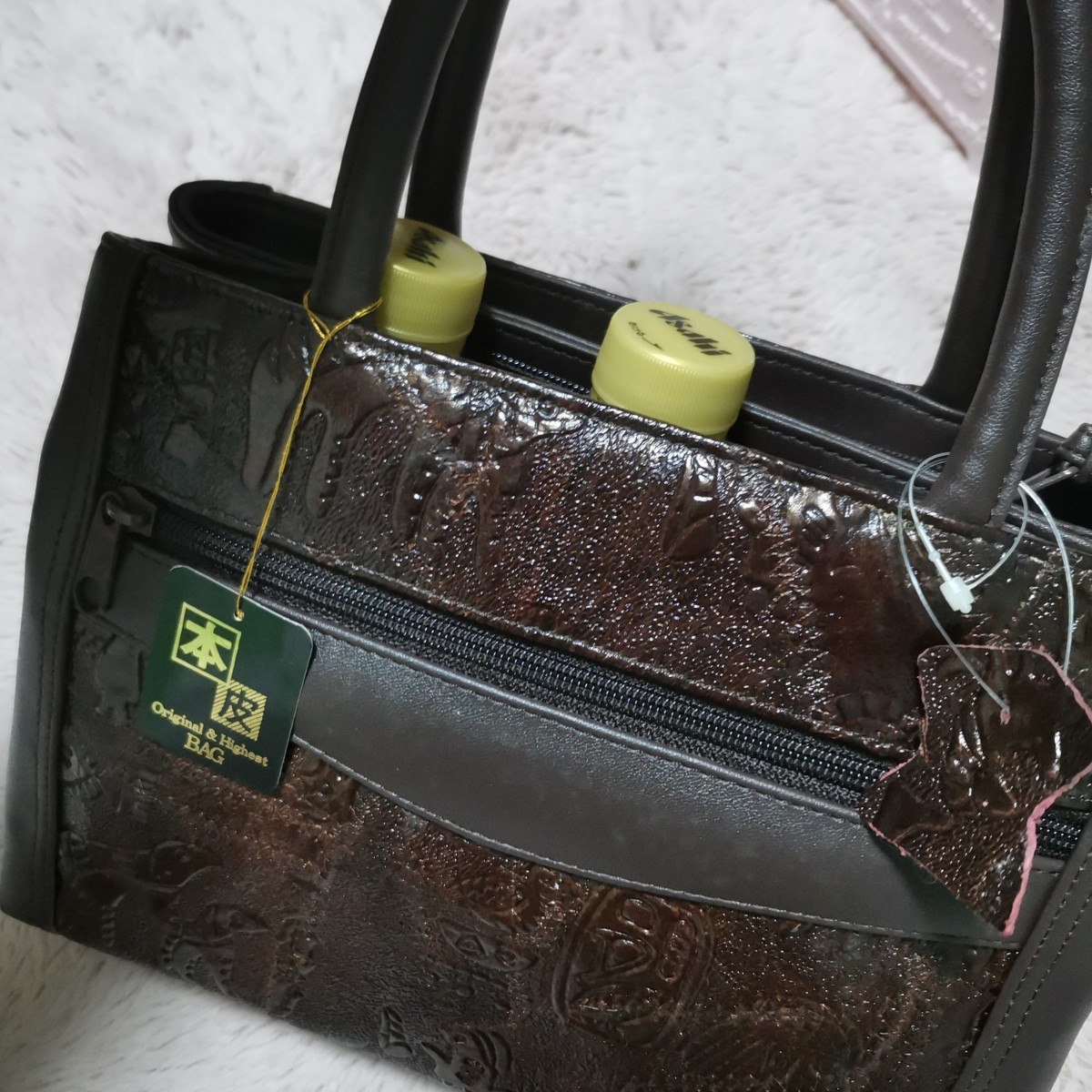 新品未使用 ハンドバッグ 本革 手提げ 茶色 レディース 可愛い ミニ