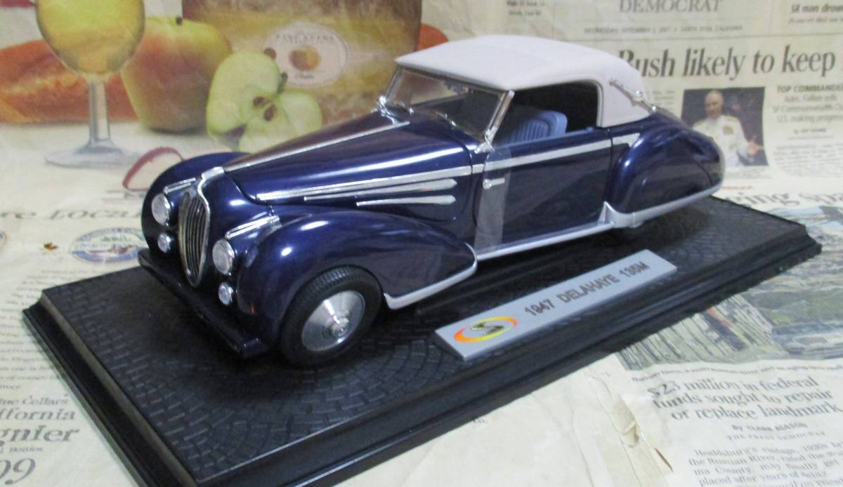 偉大な ☆レア絶版*Signature Models*1/18*1947 Delahaye 135M ダーク