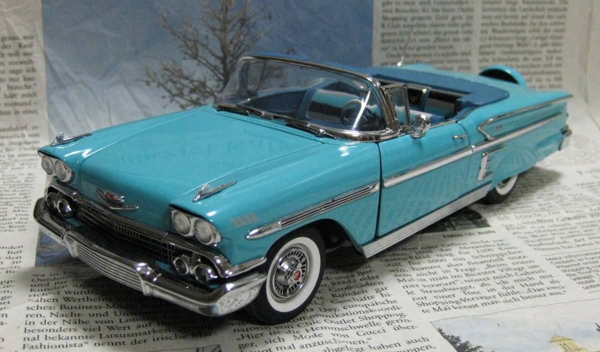 ★激レア絶版*ダンバリーミント*1/24*1958 Chevy Bel Air Impala Convertible トロピックターコイズ_画像1