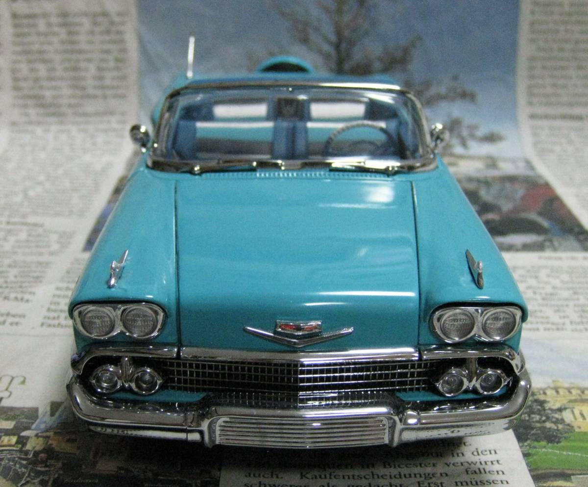 ★激レア絶版*ダンバリーミント*1/24*1958 Chevy Bel Air Impala Convertible トロピックターコイズ_画像3