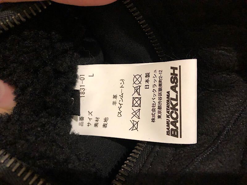 新品即決 バックラッシュ19AWスペインムートンリバーシブルMA-1