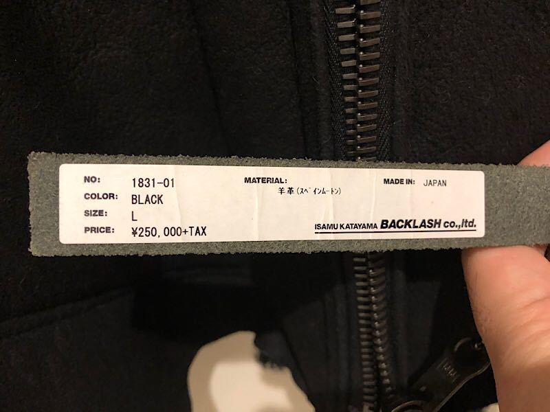 新品即決 バックラッシュ19AWスペインムートンリバーシブルMA-1