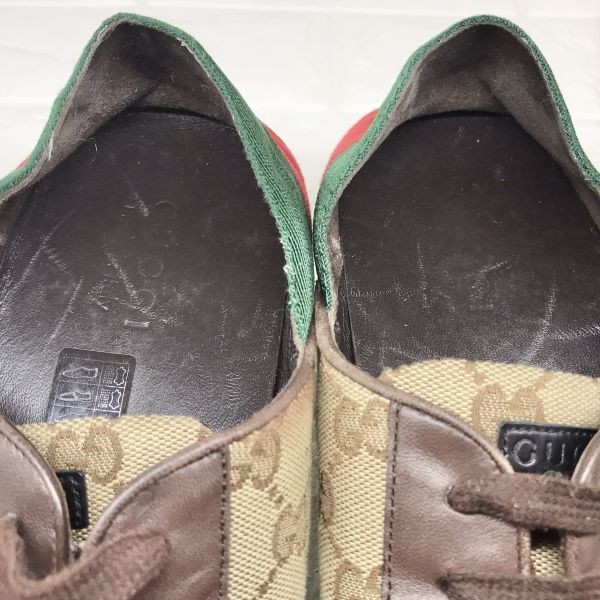 GUCCI グッチ メンズ 9 28.0cm 170569 レザースニーカー イタリア製