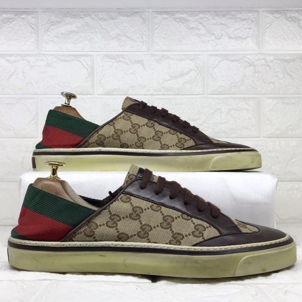 GUCCI グッチ メンズ 9 28.0cm 170569 レザースニーカー イタリア製