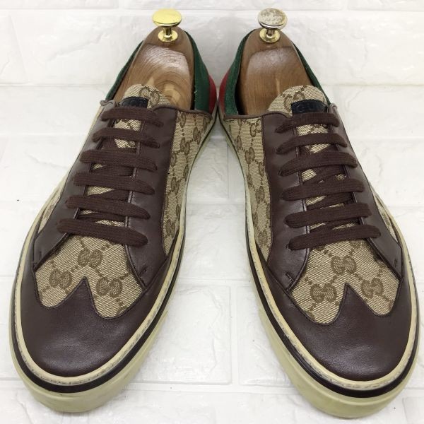 GUCCI グッチ メンズ 9 28.0cm 170569 レザースニーカー イタリア製
