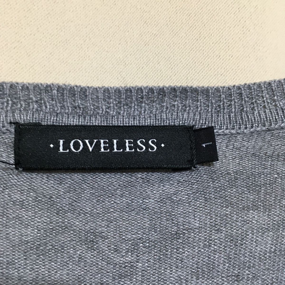 LOVELESS】ラブレス 定価1.5万 アームスカルVネックニット セーター