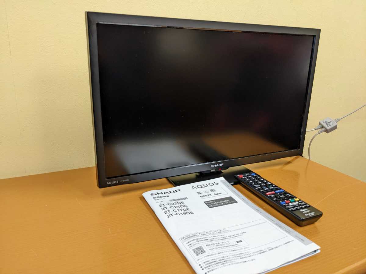 SHARP 液晶テレビ年製品インチ美品動作品純正リモコンB CAS