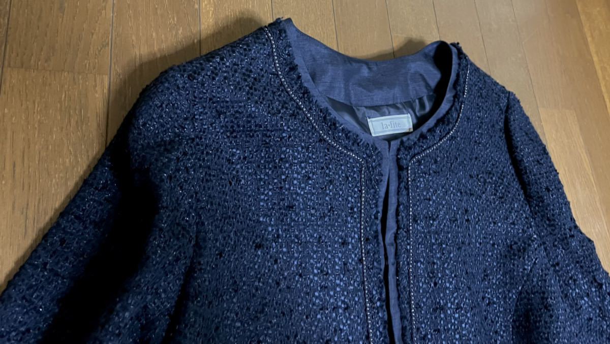 * new goods 21 number * on goods tweed * no color formal jacket * dark blue navy * large size *