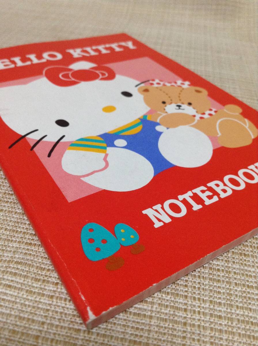 ★レトロ★ハローキティ ノートブック I LOVE my Teddy Bear 【Sanrio/サンリオ】 1994年 NOTE BOOK メモ帳の画像7