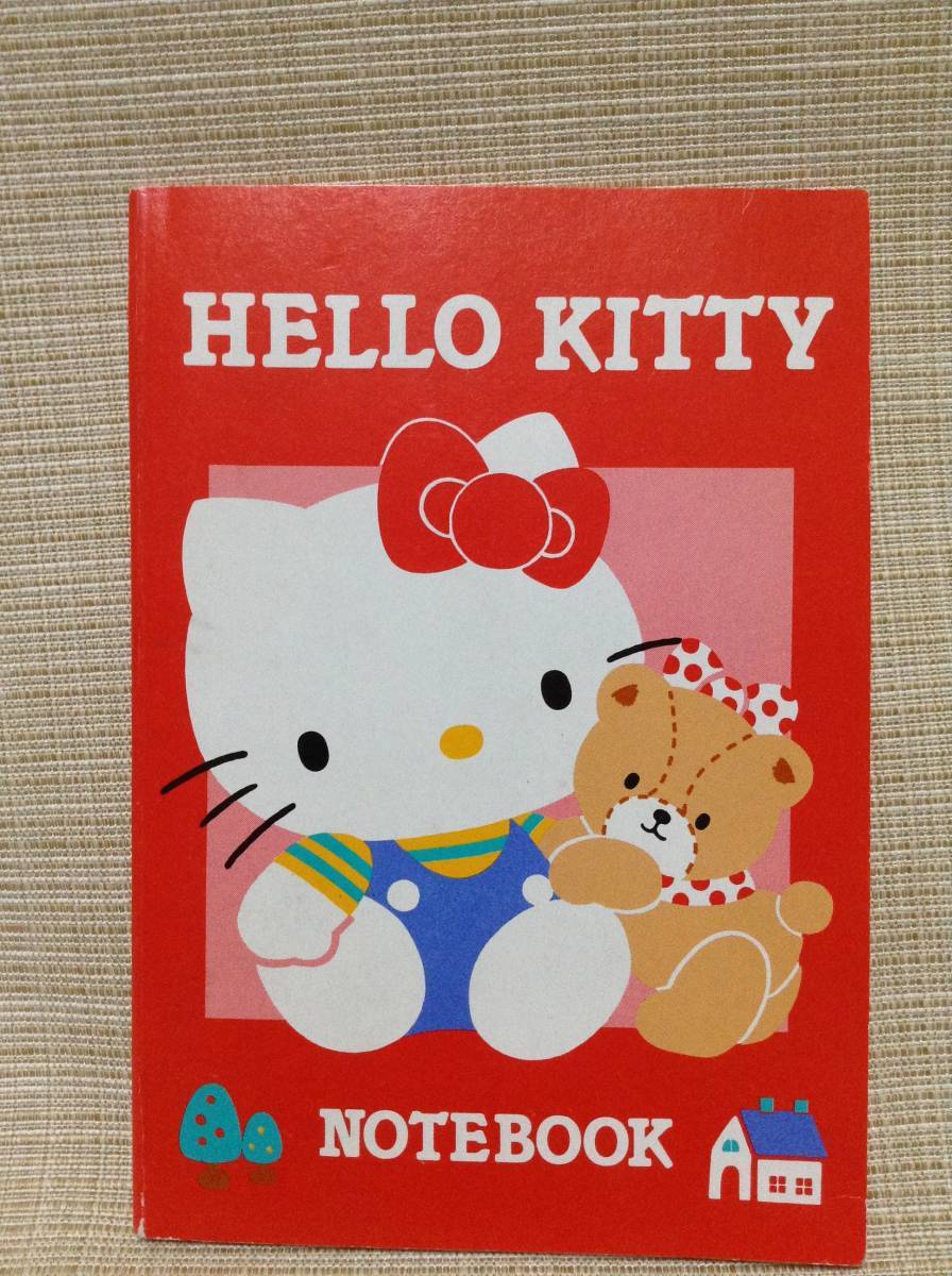 ★レトロ★ハローキティ ノートブック I LOVE my Teddy Bear 【Sanrio/サンリオ】 1994年 NOTE BOOK メモ帳の画像1