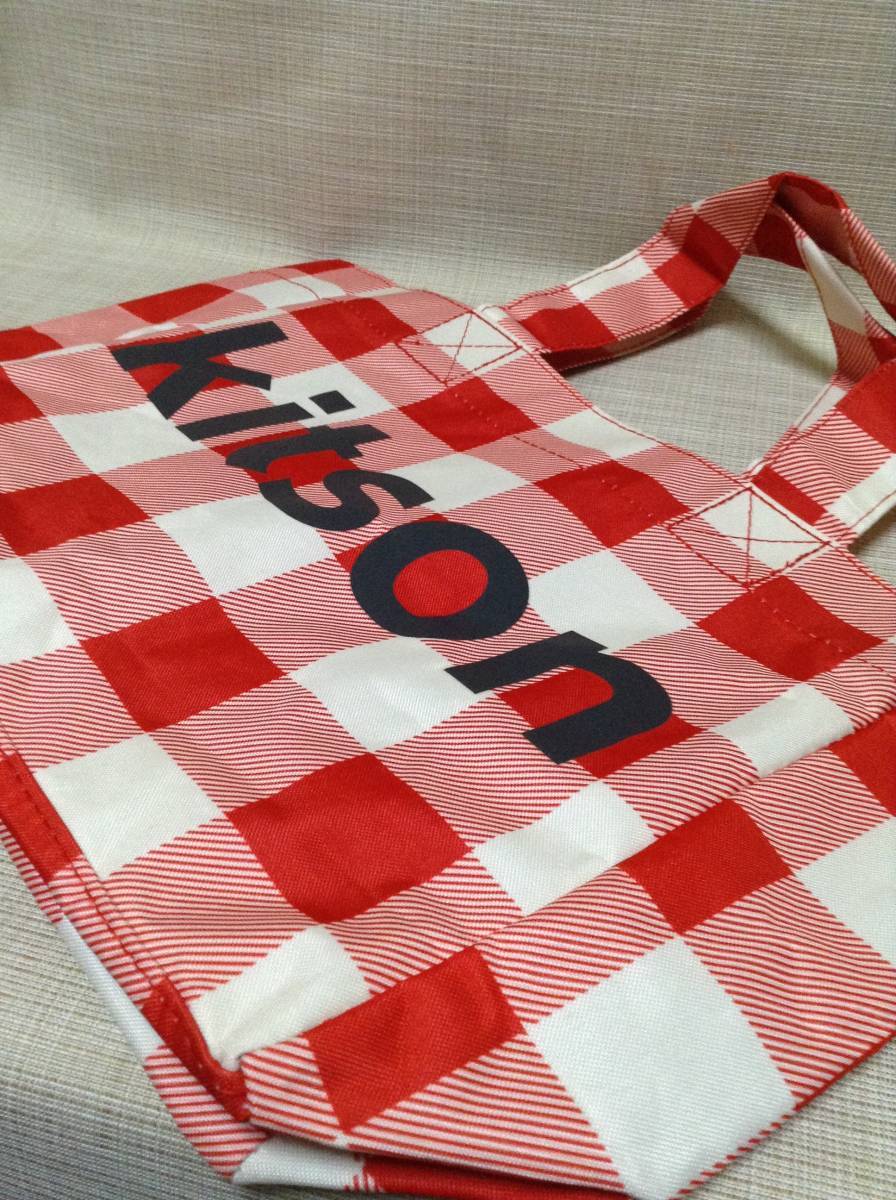 キットソン トートバッグ レッド(赤) チェック柄 【kitson/キットソン】 ショッピングバッグ,買い物袋_画像9