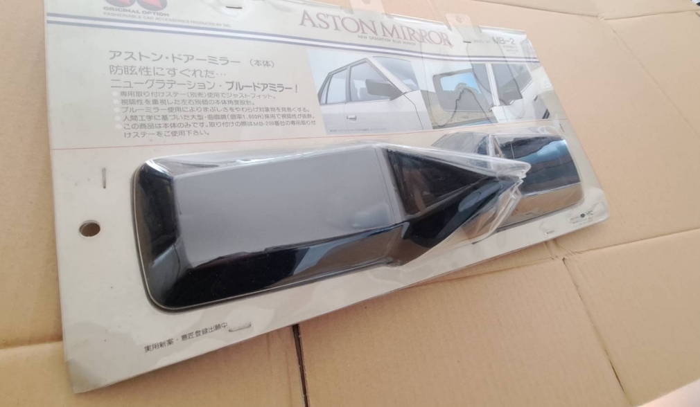 80 period unused door mirror ( inspection Skyline R30 DR30 Japan SA22C TE71 AE86 KP61 51 GX61 GX71 Mark 2 Cresta Soarer 10 west part police 