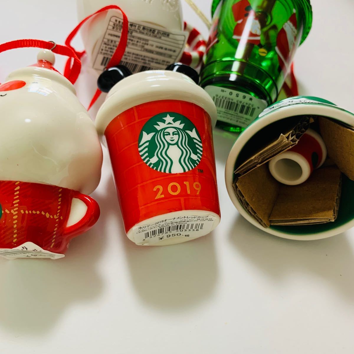 クリスマスオーナメント スターバックス オーナメント STARBUCKS スタバ 5点セット サンタクロース ベアリスタ ツリー