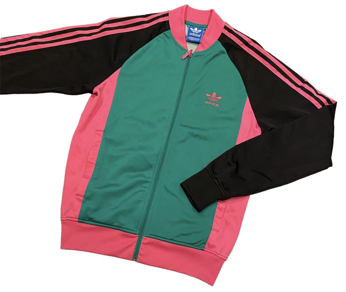 【入手困難】ADIDAS トラックジャケット M 希少品 完売 人気 ジャージ トラックトップ アディダス VINTAGE マルチカラー 希少デザイン