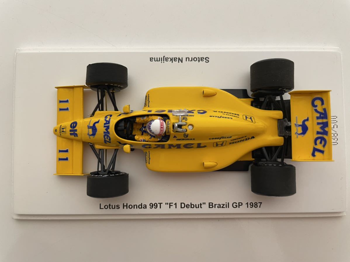 1/43 スパーク ロータス ホンダ 99T 中嶋悟 デビューGP ブラジル