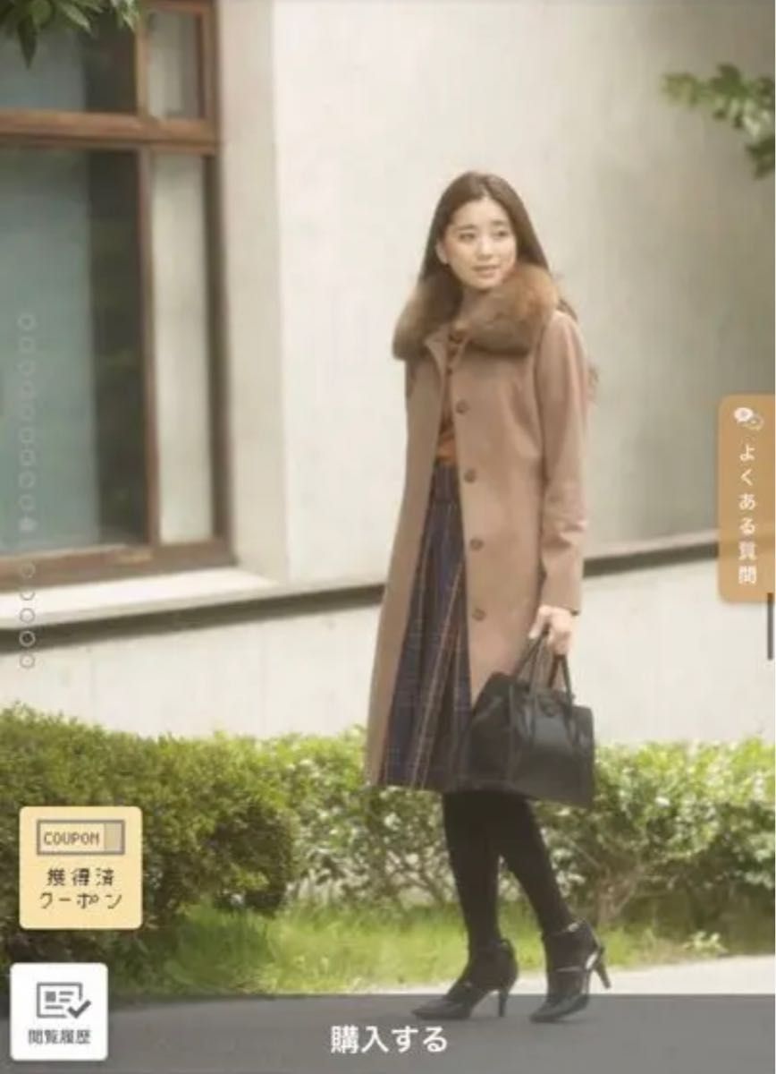15250円 ≪超目玉★12月≫ Natural beauty カシミヤ100% ロングコート ロングコート