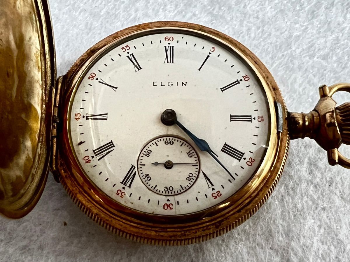 プレゼント ジャンク ELGIN エルジン 懐中時計 ファンシーダイヤル