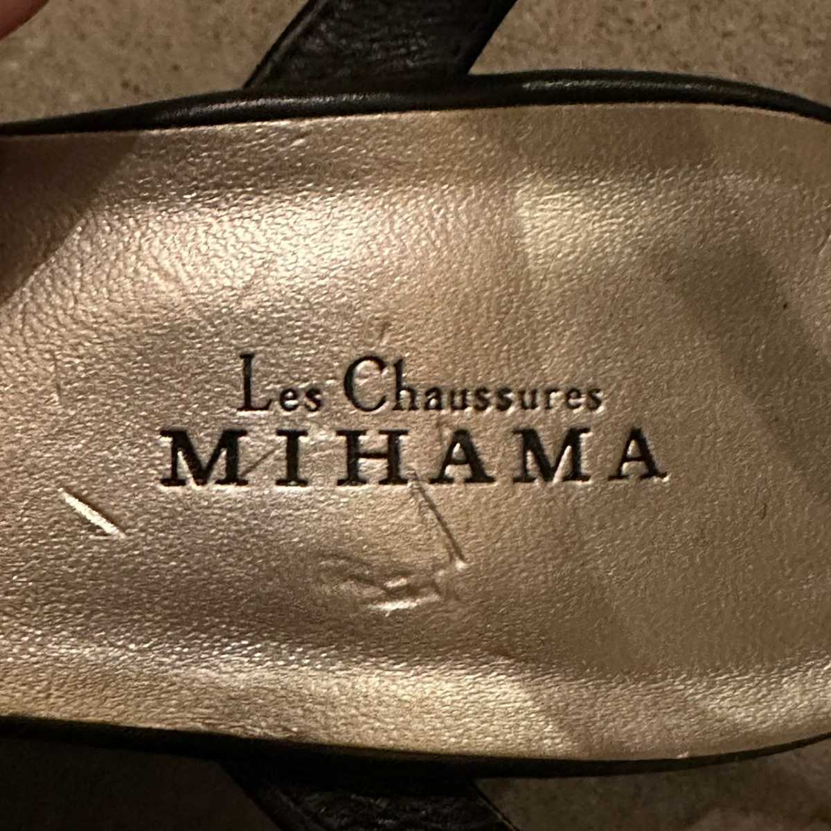Les Chaussures MIHAMA　ミハマ　パンプス　スクエアトゥ　ヒール　ブラック　黒　/Y680_画像6