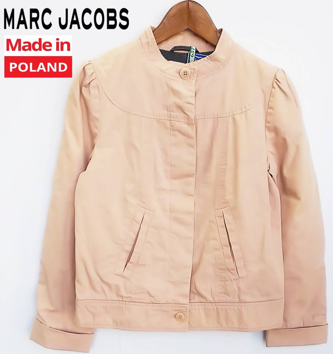 * Poland made *MARC JAKOBS* size M* short coat * blouson * pink * fly front * outer * snowsuit * cotton 100%* Mark Jacobs #5441