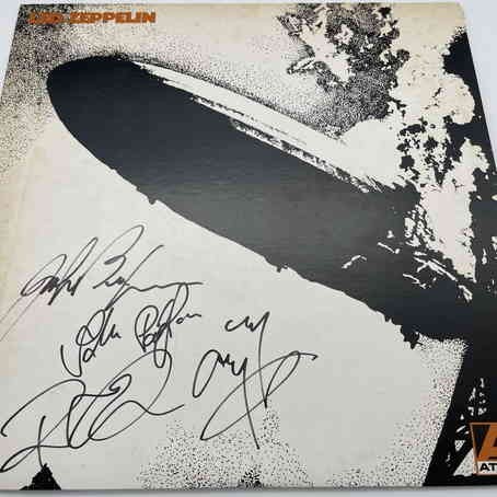  красный *tsepe Lynn с автографом запись LP Led Zeppelin