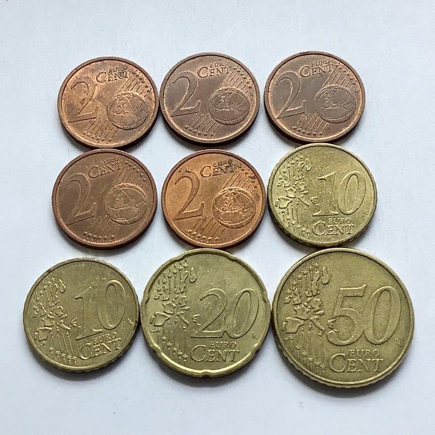 【希少品セール】ユーロコイン ドイツ 2003年 ミントマーク 額面違い 各1枚ずつ 9枚まとめて_画像2