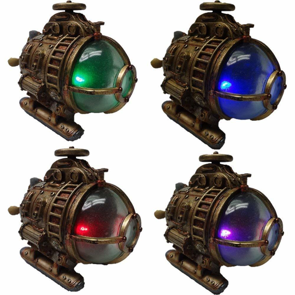  steam punk manner Nautilus eks number sub marine (. water .) fantasy ornament change LED light attaching carving image sculpture ( imported goods )