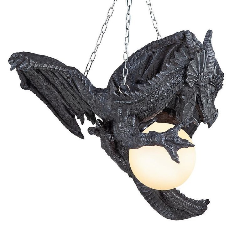 夜の怒りの 吊りドラゴン ランプ 彫像 彫刻/ ファンタジー D&D ゲームオブスローンズ アーサー王(輸入品_画像8