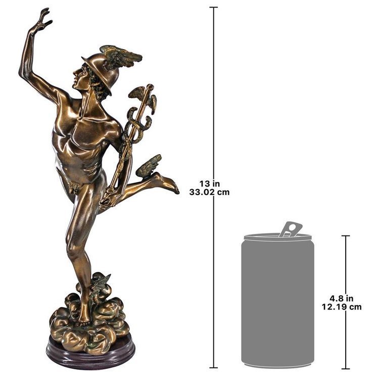 メルクリウス像 天翔けるマーキュリー（ヘルメス/エルメス神）彫刻 彫像（輸入品_画像6
