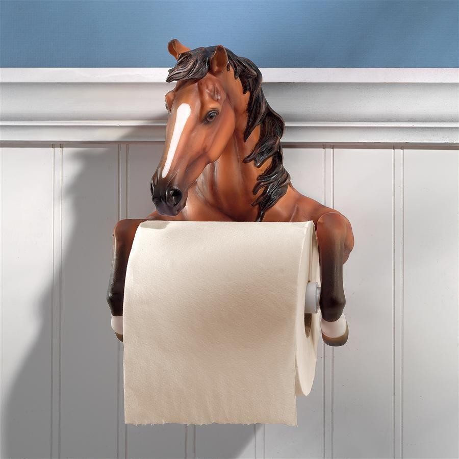 親愛なる馬の トイレットペーパーホルダー -安定したスタリオン彫像 小さいバスルーム(輸入品