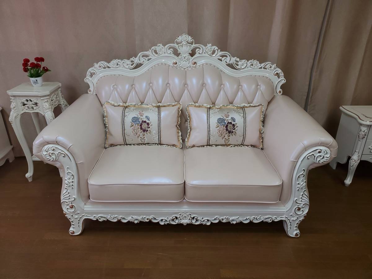 美品 1新品 未使用 アンティーク風 ロココ調 ピンク 組み立て式