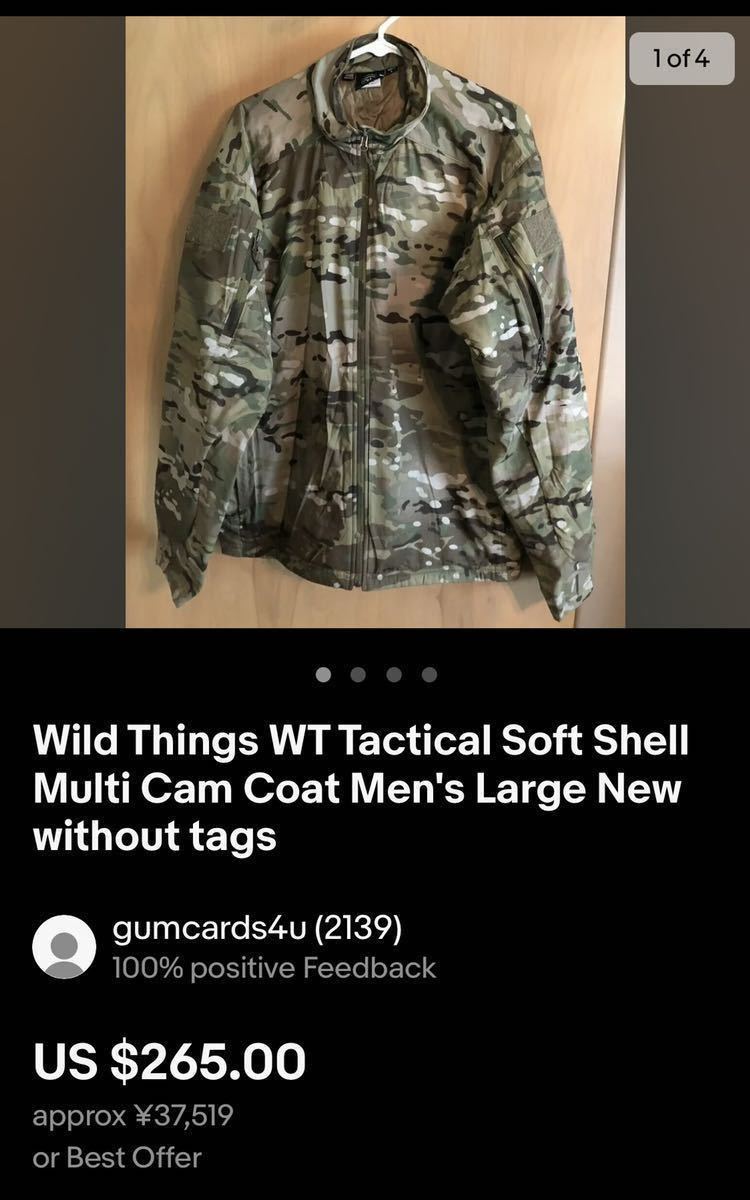 送料無料 アメリカより購入 WILD THINGS TACTICAL SOFT SHELL L