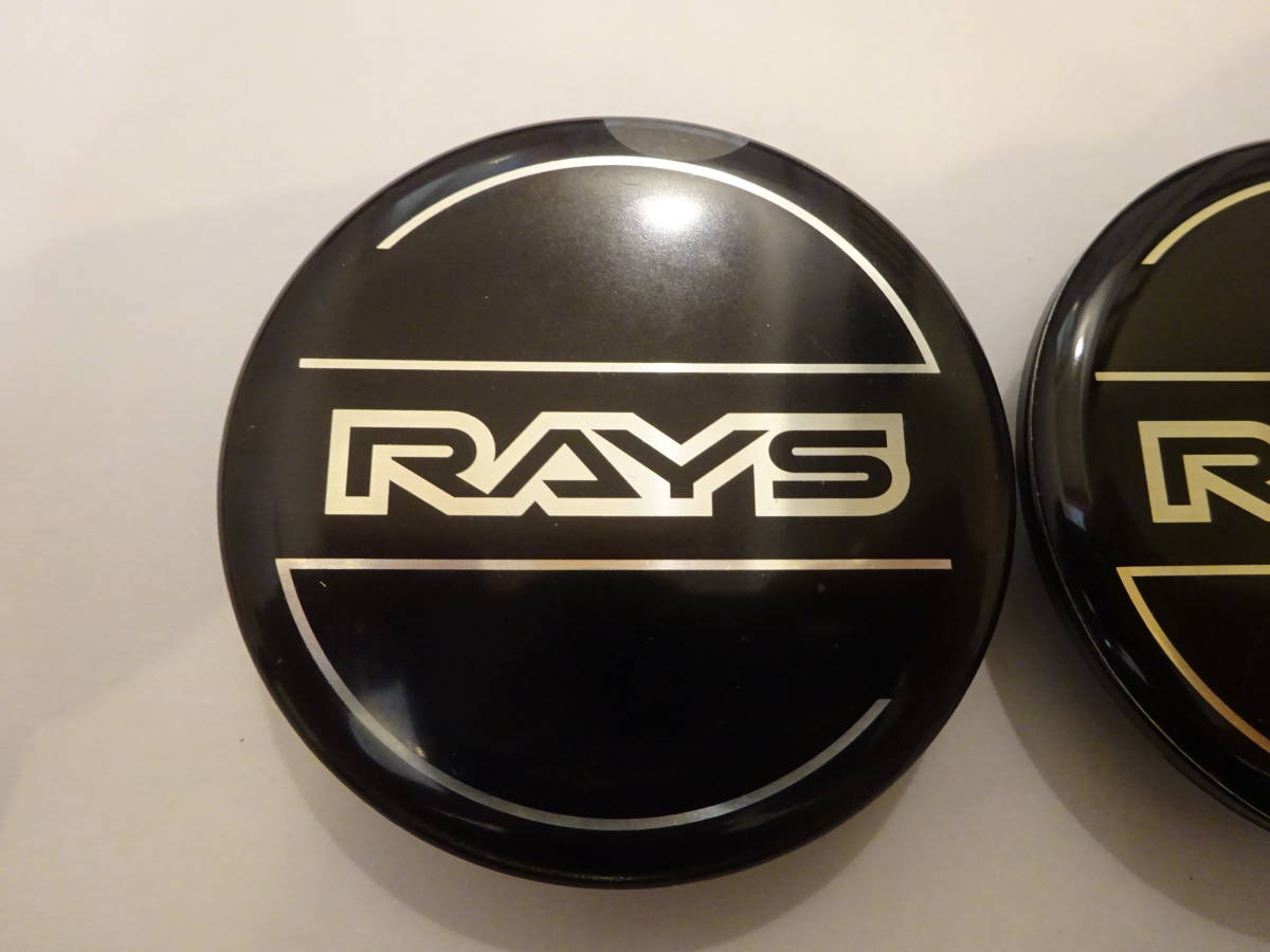 RAYS ホイール センターキャップ 2個 黒 58mm レイズ ブラック_画像3