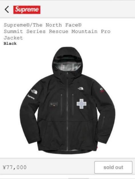 Supreme/The North Face Summit Series Rescue Mountain Pro Jacket 黒L シュプリーム/ノースフェイス サミット マウンテンプロジャケット