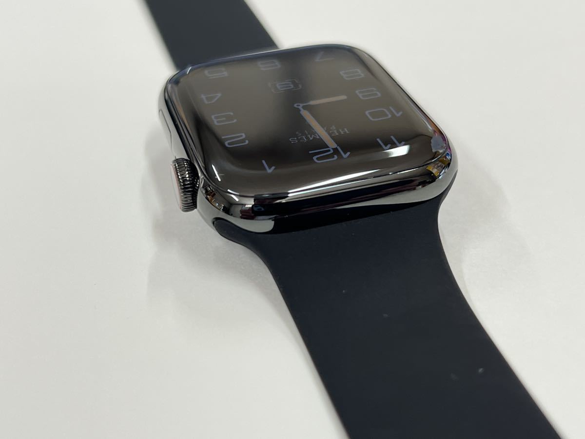美品 Apple Watch series7 HERMES 45mm アップルウォッチ 黒 エルメス GPS+Cellular ブラックステンレス  シリーズ7