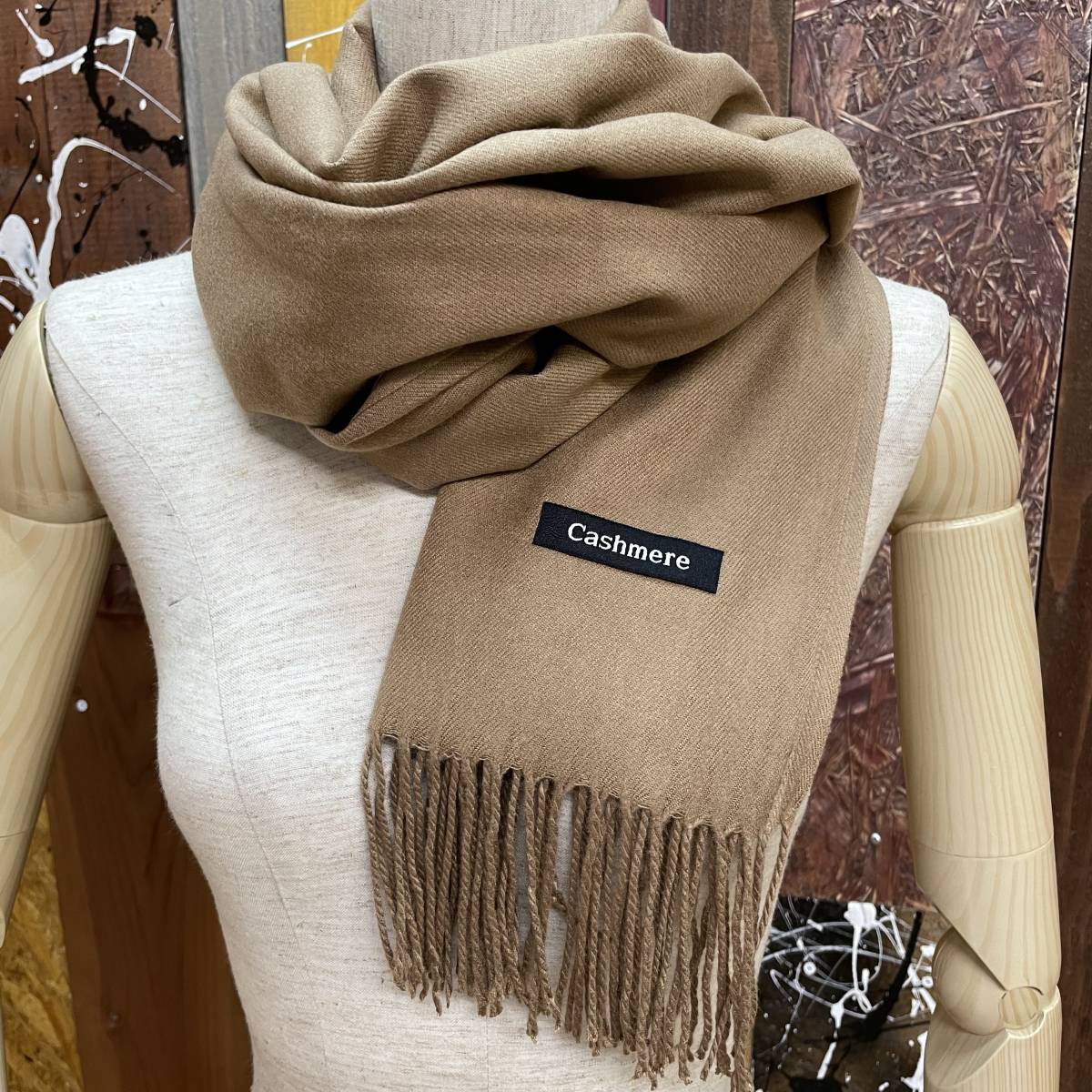  new goods high quality large size stole beige Brown plain muffler screw course fiber present gift .. san she practical birthday free shipping 