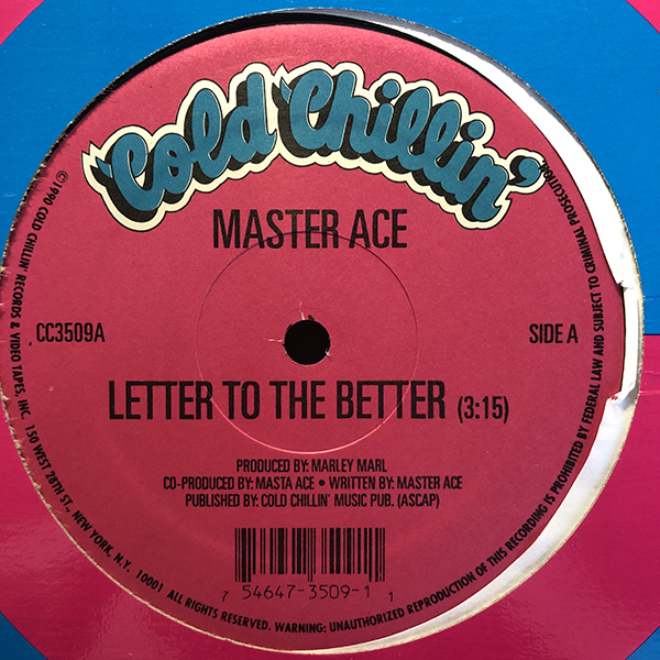Master Ace / Letter To The Better cw Brooklyn Battles [Cold Chillin' CC3509] _画像2