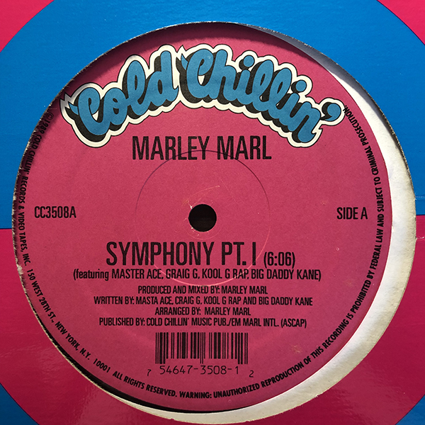 Marley Marl / The Symphony PT. I cw The Symphony PT. II [Cold Chillin' CC3508] Big Daddy Kane・Craig G・Kool G Rap・Masta Ace_画像2