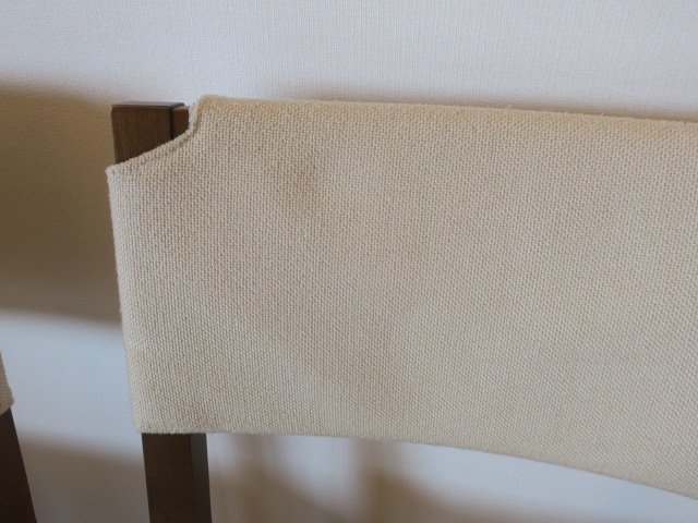 510484# Kashiwa деревообработка обеденный комплект стол & стул 4 ножек ткань * часть есть царапина(ы) # выставленный товар / удален товар / Chiba отгрузка 