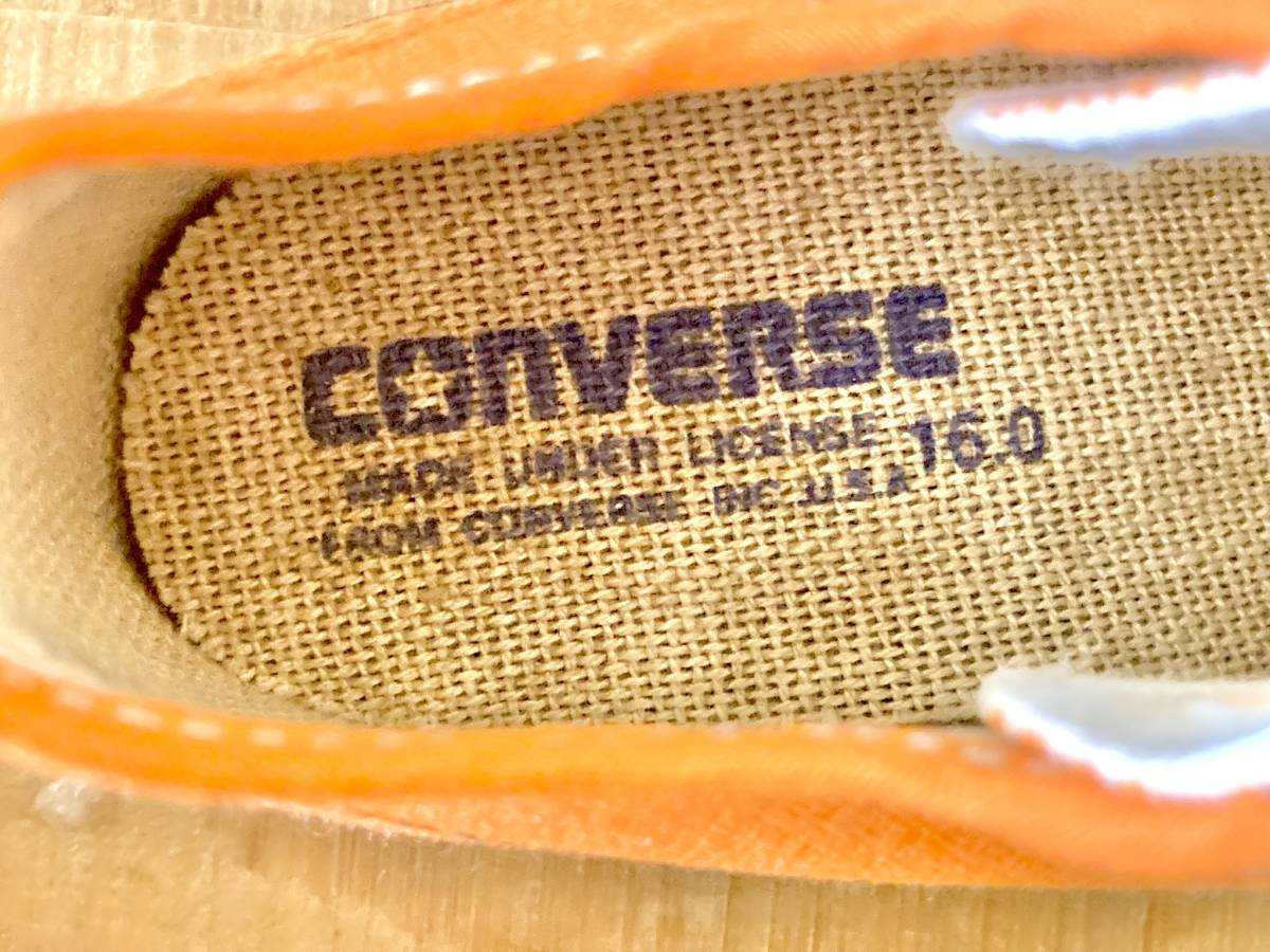 ** редкий редкость!! Converse все Star липучка orange 9 16cm converse Kids обувь текстильная застёжка dead Vintage 224**