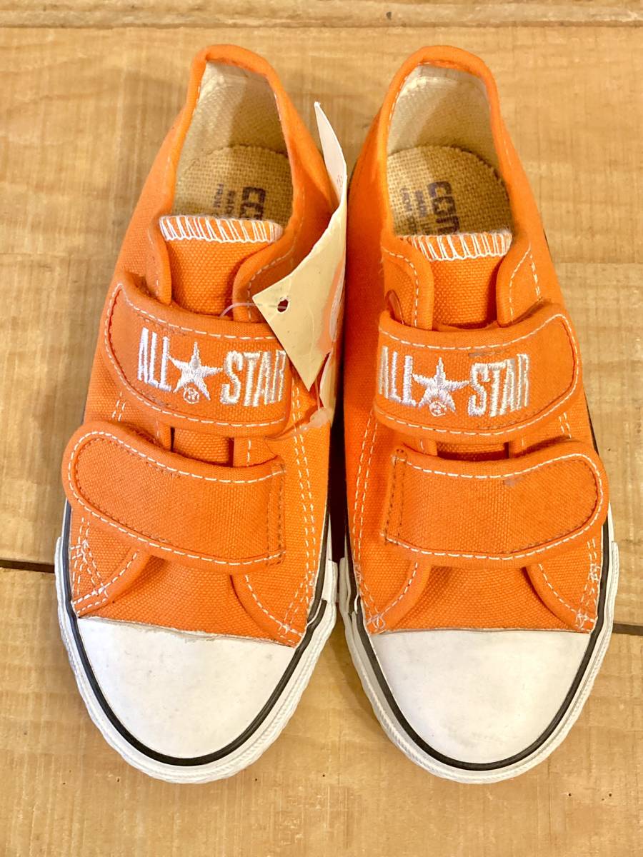 ** редкий редкость!! Converse все Star липучка orange 9 16cm converse Kids обувь текстильная застёжка dead Vintage 224**