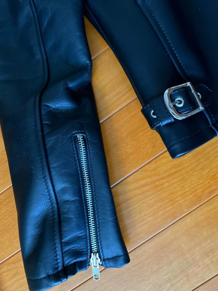 Liugoo Leathers☆シングルライダース☆レディース☆牛革☆ブラック☆size１(Ｓ相当)_画像8