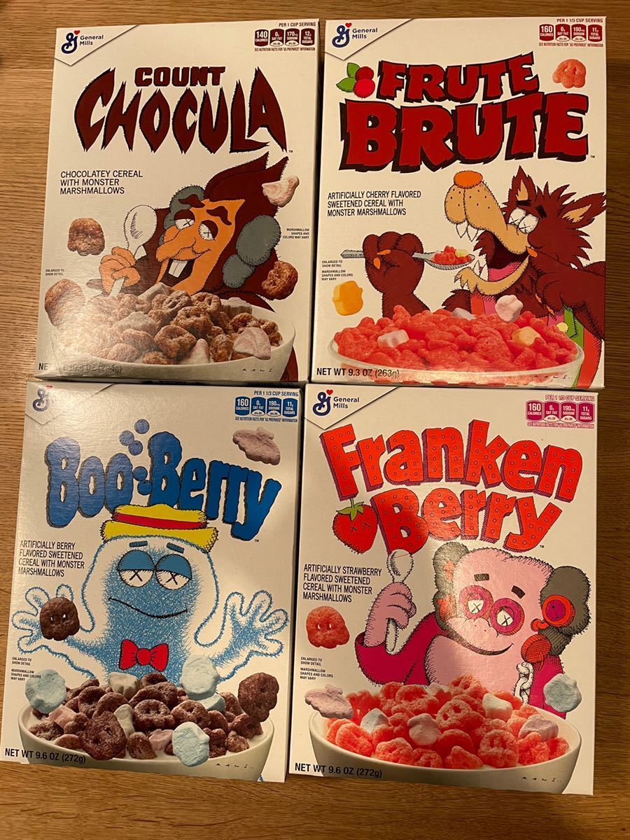PayPayフリマ｜即発送 KAWS × Monster Cereal カウズ シリアル 4点セット