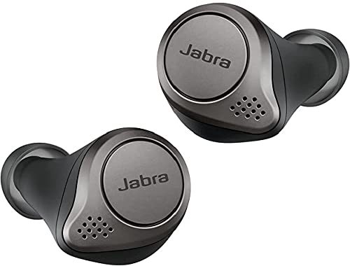 Jabra ワイヤレス充電対応 完全ワイヤレスイヤホン Elite 75t チタニウムブラック IP55 Bluetooth? 5.0 マルチポイント対応 2台同時接続