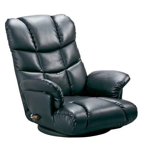 宮武製作所 座椅子 神楽 幅62×奥行き70~126×高さ35~74cm ブラック 日本製 YS-1393 BK