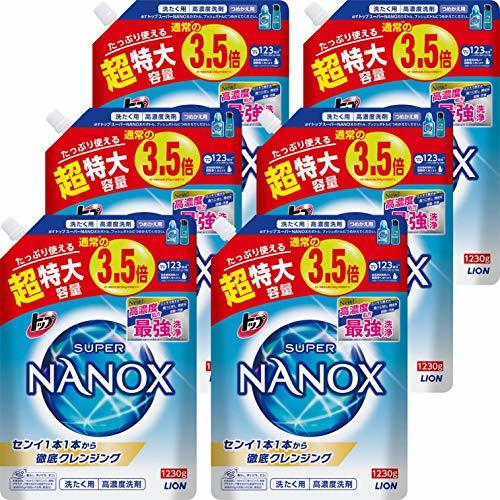 トップ ナノックス(NANOX)【ケース販売 大容量】トップ スーパーナノックス 蛍光剤無配合 高濃度 洗濯洗剤 液体 詰め替え_画像1