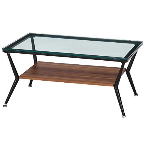 不二貿易 ディスプレイ ローテーブル 幅80cm ダークブラウン 強化ガラス クレア 96700
