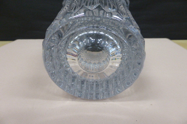 ヴァルサンランベール ベルギー 花瓶　花器　フラワーベース　クリスタル クリア 高さ20cm Val Saint Lambert crystal vase Belgian _画像5