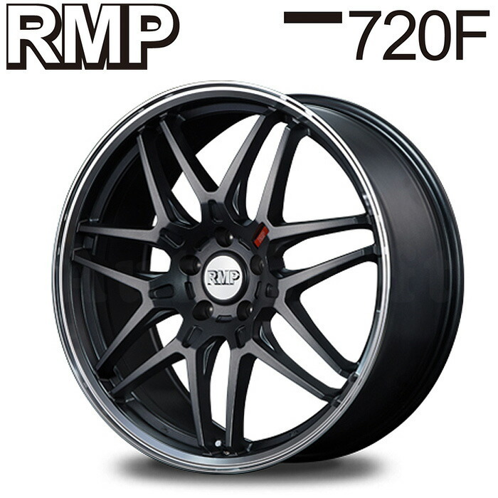 MID RMP 720F (セミグロスガンメタ/リムポリッシュ) アルミホイール 4本セット 18×7.0J 5H PCD100 +48_画像1