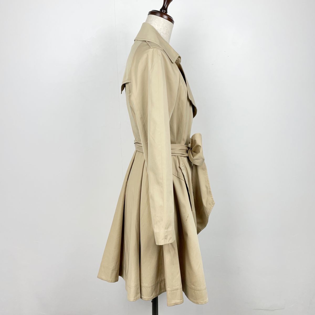 FRAY I.Df Ray I ti- trench coat outer waist belt A line lady's beige size 0*QB814